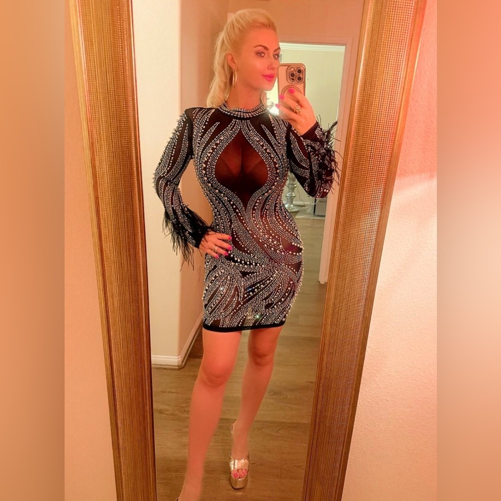Elegant Black and Silver Women's Dress